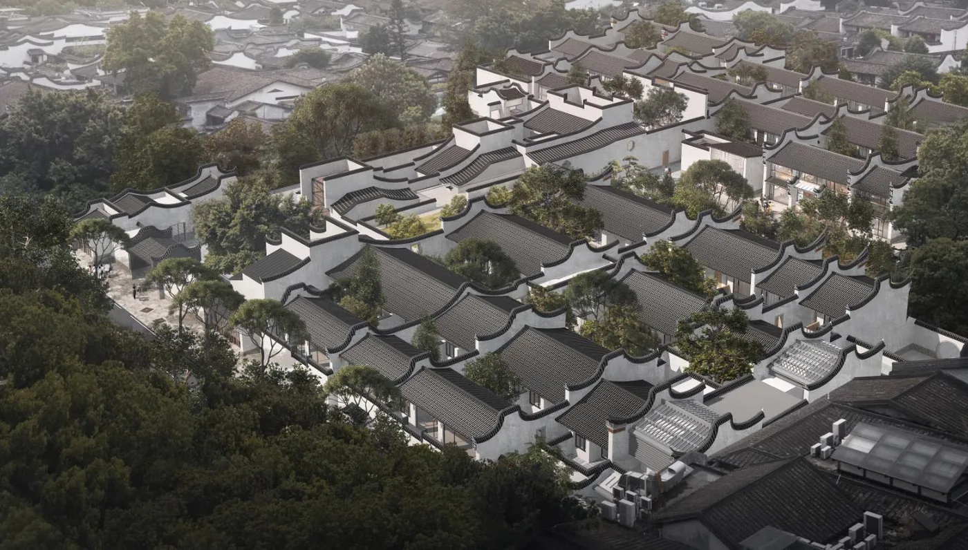 Fuzhou · San Fang Qi Xiang · Jinyi Hotel — interior detail
