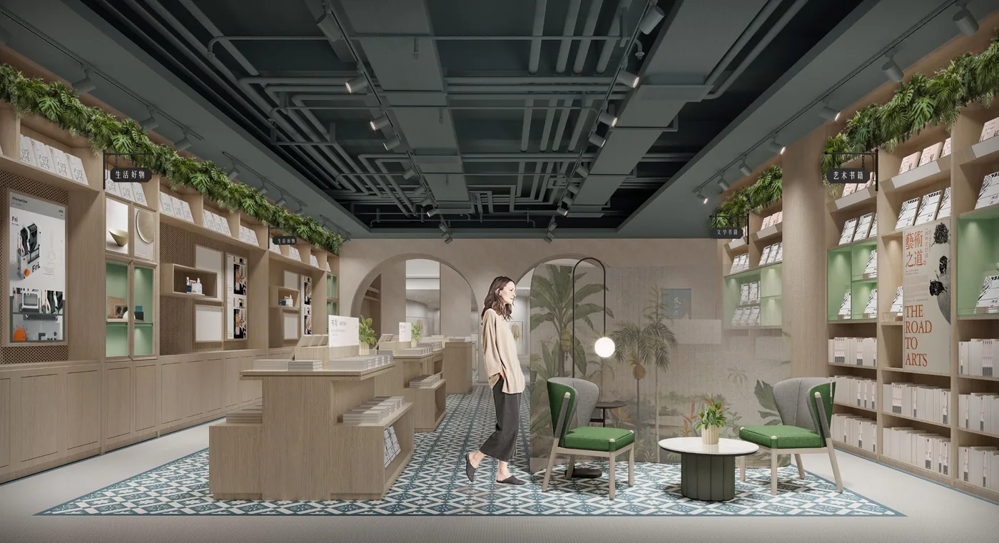 Wuhan · Shidian Bookstore — interior detail