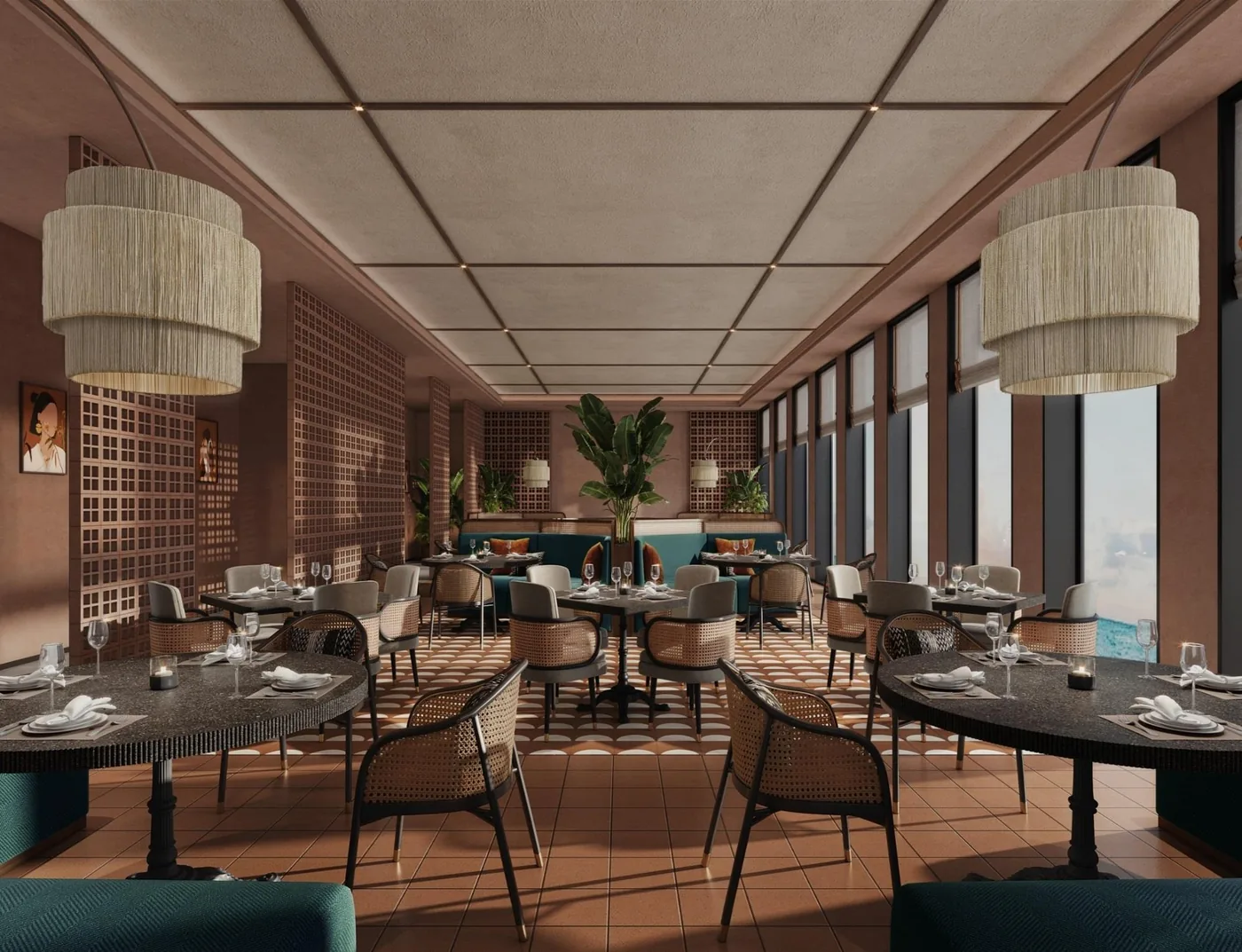 Zhanjiang · Dinglong Thai Dining Hall — interior detail